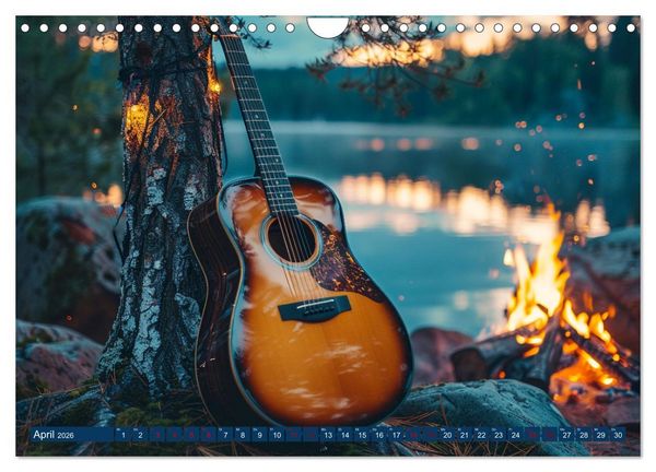 Produktbild: Wegbegleiter Gitarre (Wandkalender 2026 DIN A4 quer), CALVENDO Monatskalender