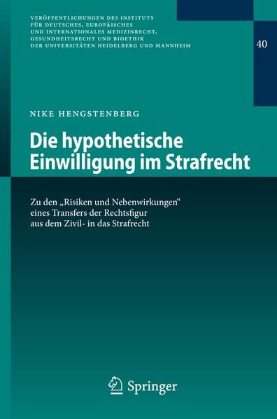 Produktbild: Die hypothetische Einwilligung im Strafrecht