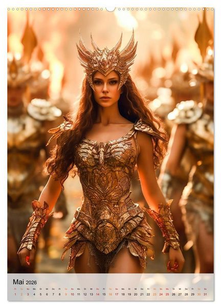 Produktbild: Fantasy Queens (Wandkalender 2026 DIN A2 hoch), CALVENDO Monatskalender
