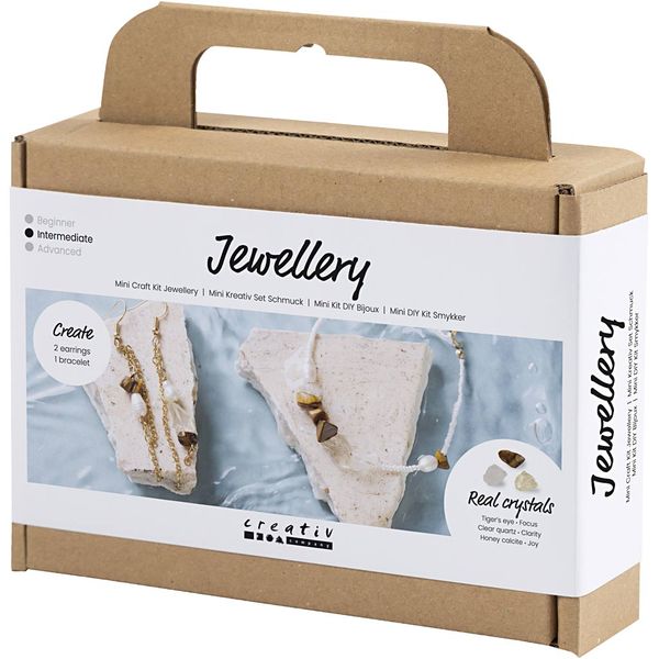 Produktbild: Creativ Company DIY Sets Beads Mini Kreativ Set Schmuck, Halskette und Ohrringe aus Kristallen, Kreativ Box
