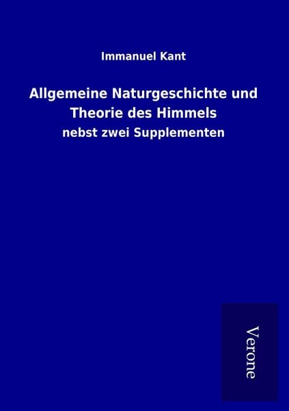 Produktbild: Allgemeine Naturgeschichte und Theorie des Himmels