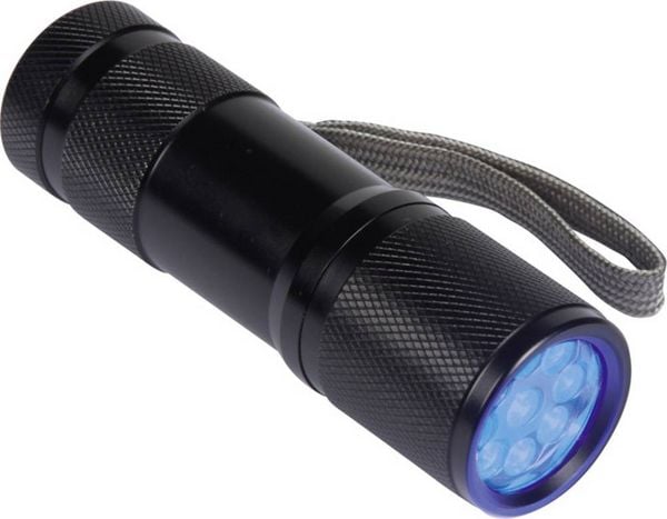 Produktbild: Velleman UV-9 UV-LED Taschenlampe batteriebetrieben 58g