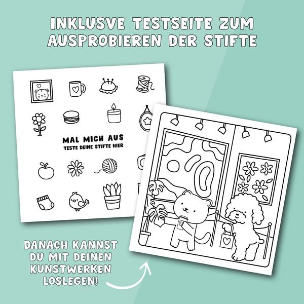 Produktbild: Cosy Coloring &bdquo;Cotton Candy&ldquo; Ausmalset - Einfach niedlich ausmalen
