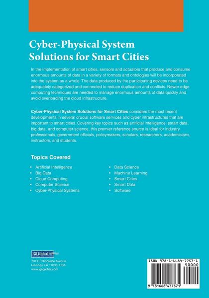 Produktbild: Cyber-Physical System Solutions for Smart Cities