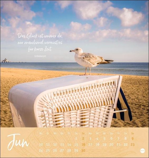 'Tage voller Glück Postkartenkalender 2024. Kalender mit Postkarten zum