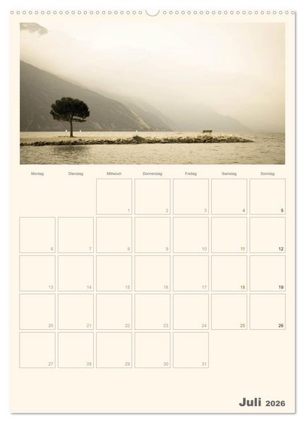 Produktbild: Der Gardasee im Norden 2026 (hochwertiger Premium Wandkalender 2026 DIN A2 hoch), Kunstdruck in Hochglanz