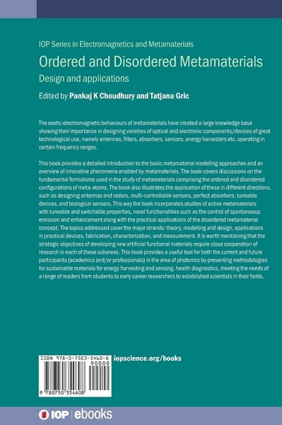 Produktbild: Ordered and Disordered Metamaterials