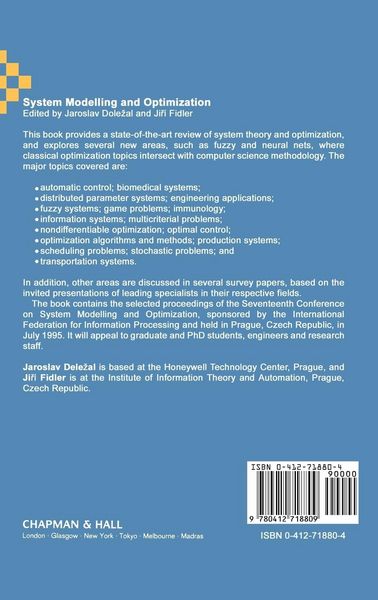 Produktbild: System Modelling and Optimization