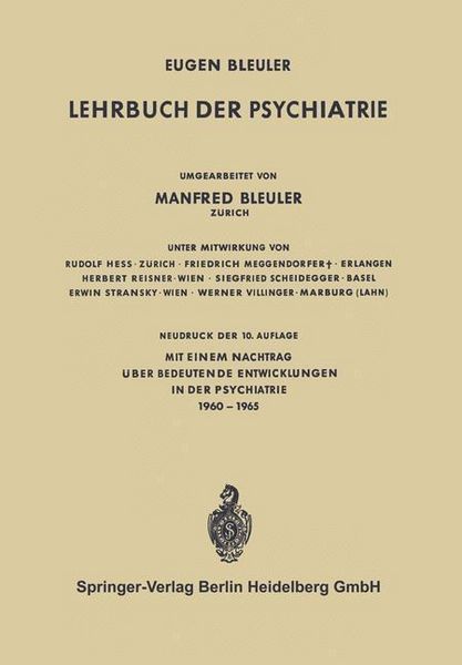 Produktbild: Lehrbuch der Psychiatrie