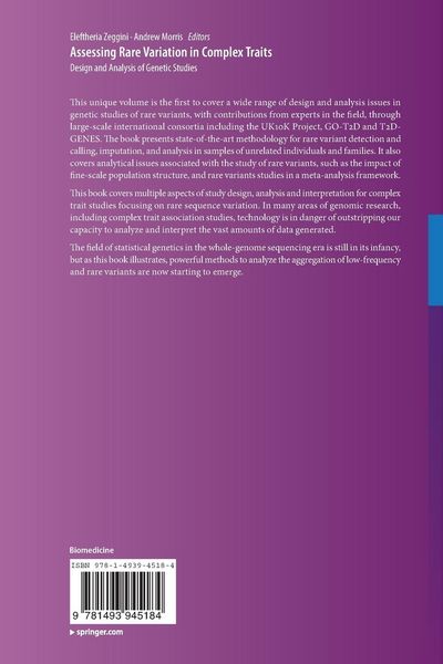 Produktbild: Assessing Rare Variation in Complex Traits