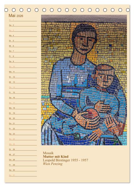 Produktbild: M&uuml;tter mit Kindern in der Kunst (Tischkalender 2026 DIN A5 hoch), CALVENDO Monatskalender