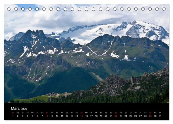Produktbild: Die Dolomiten &ndash; Wanderparadies in S&uuml;dtirol (Tischkalender 2026 DIN A5 quer), CALVENDO Monatskalender