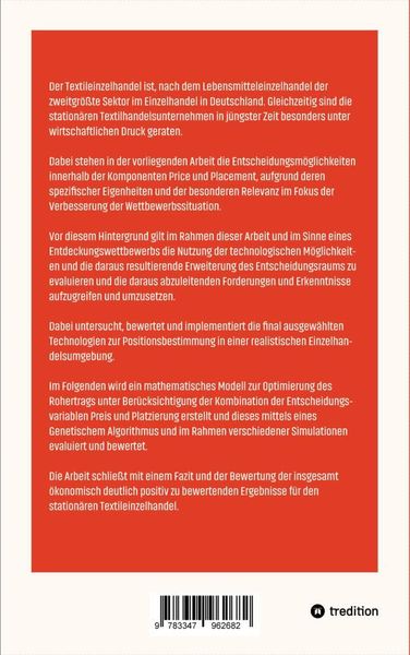 Produktbild: Simultane Preis- und Platzierungspolitik im Textileinzelhandel