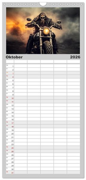 Produktbild: Familienplaner 2026 - Ride to Valhalla mit 5 Spalten (Wandkalender, 21 x 45 cm) CALVENDO