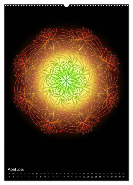 Produktbild: Mandala-Kalender 2026 (hochwertiger Premium Wandkalender 2026 DIN A2 hoch), Kunstdruck in Hochglanz