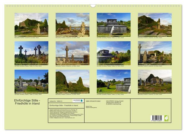 Produktbild: Ehrf&uuml;rchtige Stille - Friedh&ouml;fe in Irland (Wandkalender 2026 DIN A2 quer), CALVENDO Monatskalender