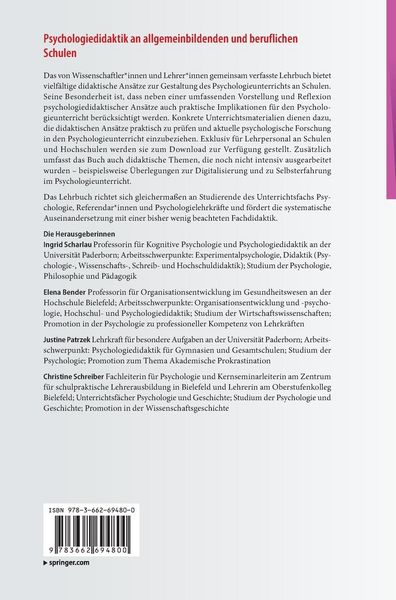 Produktbild: Psychologiedidaktik an allgemeinbildenden und beruflichen Schulen