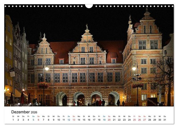 Produktbild: Das alte Danzig - Ein Stadtbummel am Abend (Wandkalender 2026 DIN A3 quer), CALVENDO Monatskalender