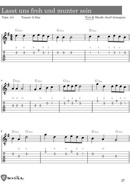 Produktbild: Die sch&ouml;nsten Weihnachtslieder f&uuml;r Gitarre einfach arrangiert