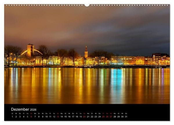 Produktbild: k&ouml;ln dunkel bunt - Die Stadt in anderem Licht! (Wandkalender 2026 DIN A2 quer), CALVENDO Monatskalender