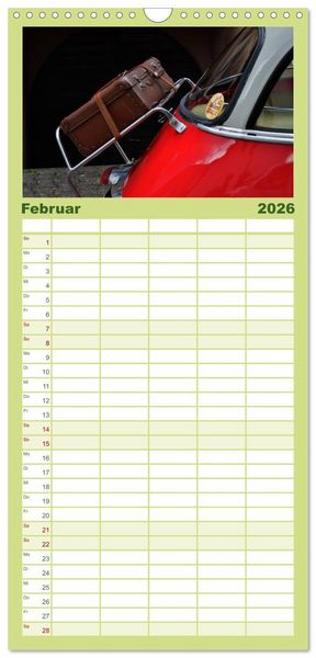 Produktbild: Familienplaner 2026 - BMW Isetta - Die Knutschkugel mit 5 Spalten (Wandkalender, 21 x 45 cm) CALVENDO
