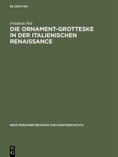 Produktbild: Die Ornament-Grotteske in der italienischen Renaissance