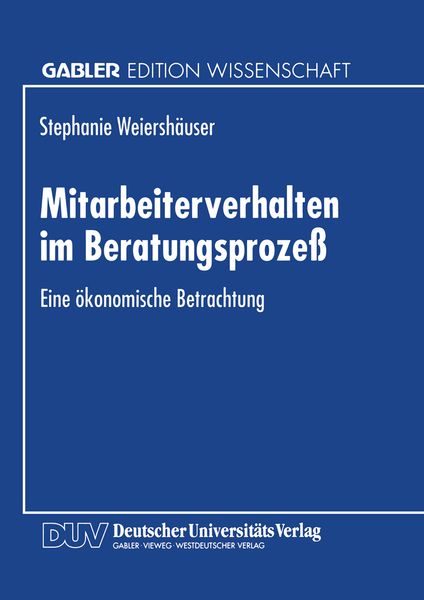 Produktbild: Mitarbeiterverhalten im Beratungsproze&szlig;