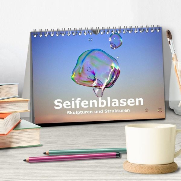 Produktbild: Seifenblasen Skulpturen und Strukturen (Tischkalender 2026 DIN A5 quer), CALVENDO Monatskalender