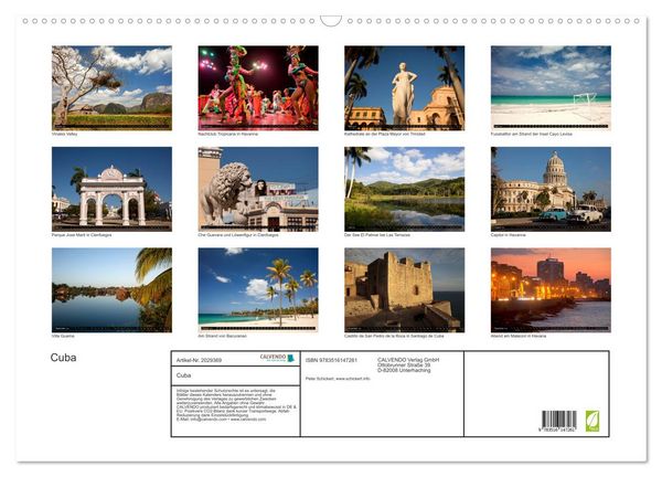 Produktbild: Cuba (Wandkalender 2026 DIN A2 quer), CALVENDO Monatskalender