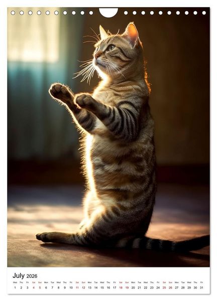 Produktbild: Meow Yoga (Wall Calendar 2026 DIN A4 portrait), CALVENDO 12 Month Wall Calendar