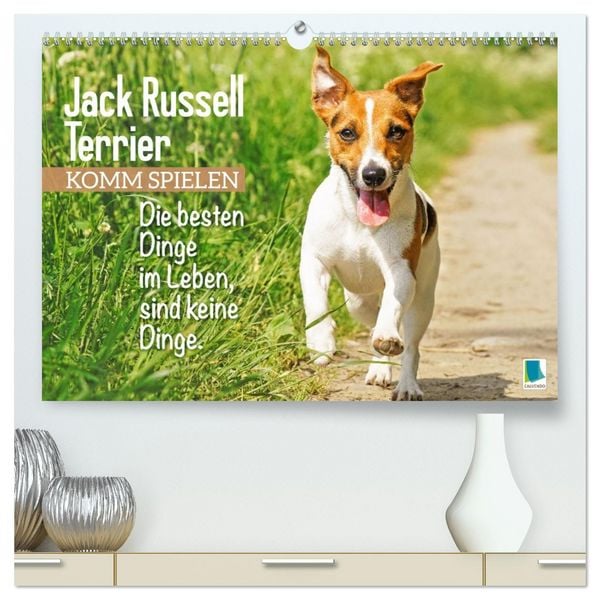 Produktbild: Jack Russell Terrier: Komm spielen (hochwertiger Premium Wandkalender 2026 DIN A2 quer), Kunstdruck in Hochglanz