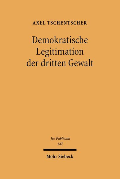 Produktbild: Demokratische Legitimation der dritten Gewalt