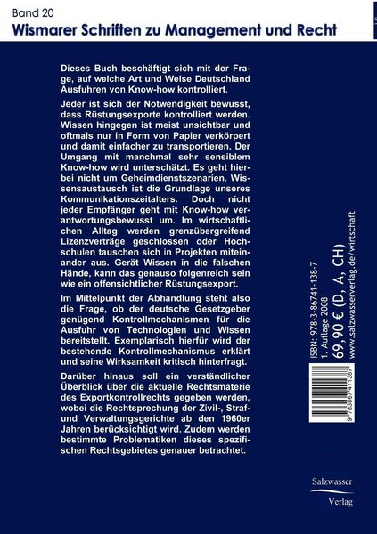 Produktbild: Die Ausfuhrkontrolle von Know-how