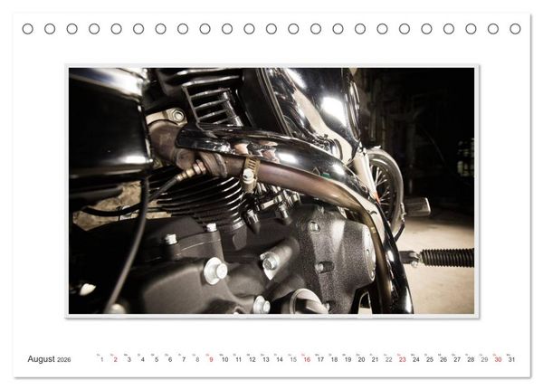 Produktbild: Emotionale Momente: Harley Davidson - Wide Glide (Tischkalender 2026 DIN A5 quer), CALVENDO Monatskalender