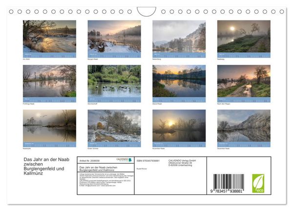 Produktbild: Das Jahr an der Naab zwischen Burglengenfeld und Kallm&uuml;nz (Wandkalender 2026 DIN A4 quer), CALVENDO Monatskalender