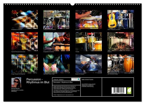 Produktbild: Percussion - Rhythmus im Blut (hochwertiger Premium Wandkalender 2026 DIN A2 quer), Kunstdruck in Hochglanz