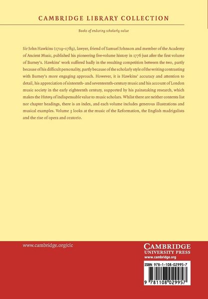Produktbild: A General History of the Science and Practice of Music - Volume 3