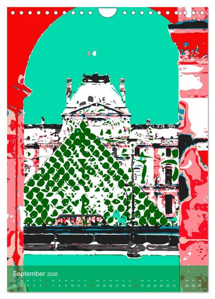 Produktbild: Paris pop-art (Wandkalender 2026 DIN A4 hoch), CALVENDO Monatskalender