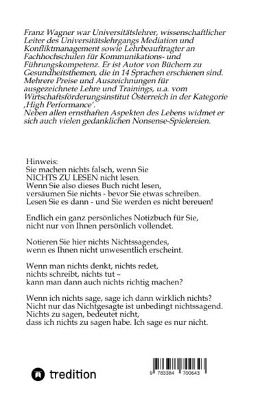Produktbild: Nichts zu lesen