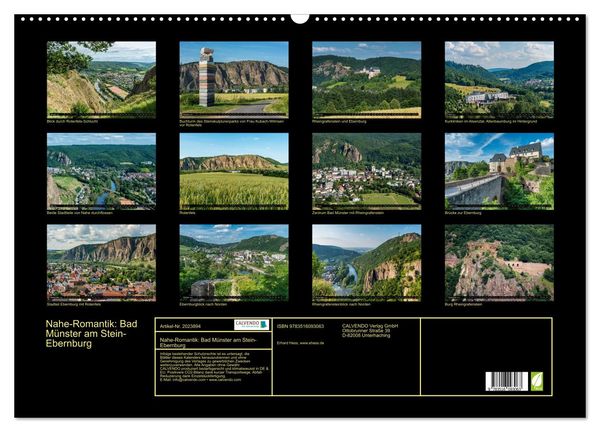 Produktbild: Nahe-Romantik: Bad M&uuml;nster am Stein-Ebernburg (Wandkalender 2026 DIN A2 quer), CALVENDO Monatskalender