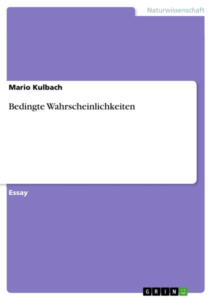 Produktbild: Bedingte Wahrscheinlichkeiten