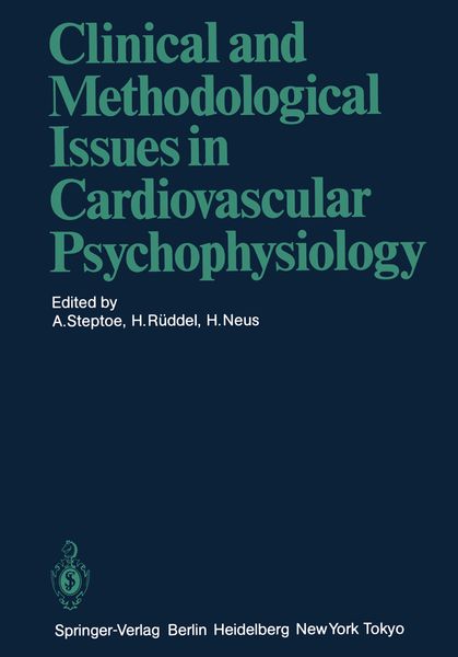 Produktbild: Clinical and Methodological Issues in Cardiovascular Psychophysiology