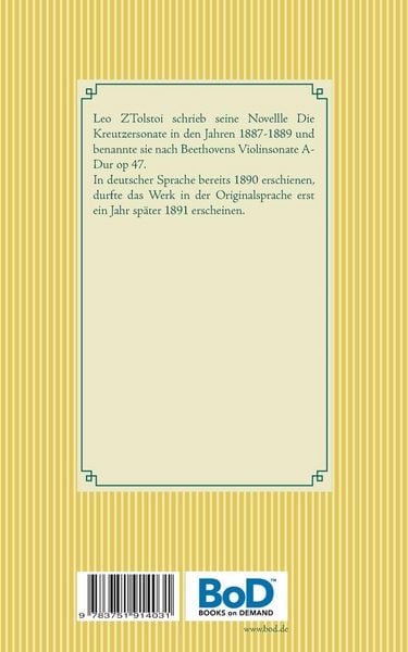 Produktbild: Die Kreutzersonate