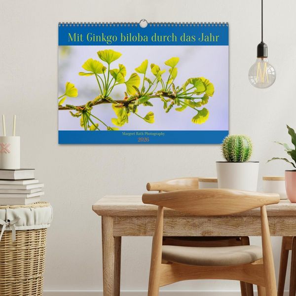 Produktbild: Mit Ginkgo biloba durch das Jahr (Wandkalender 2026 DIN A3 quer), CALVENDO Monatskalender