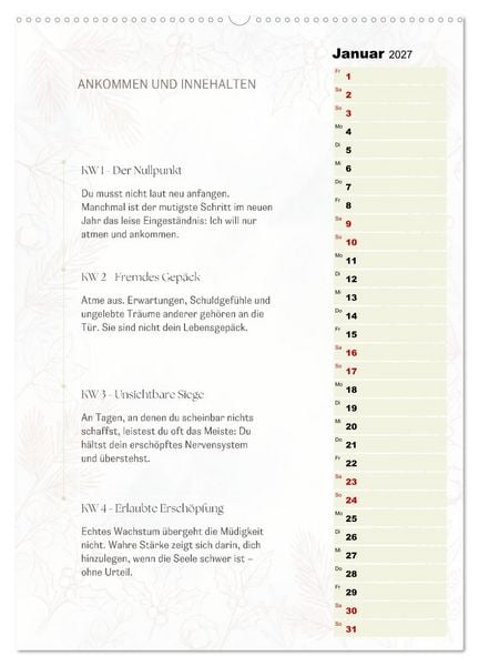 Produktbild: SEELENKOMPASS (Wandkalender 2027 DIN A2 hoch), CALVENDO Monatskalender