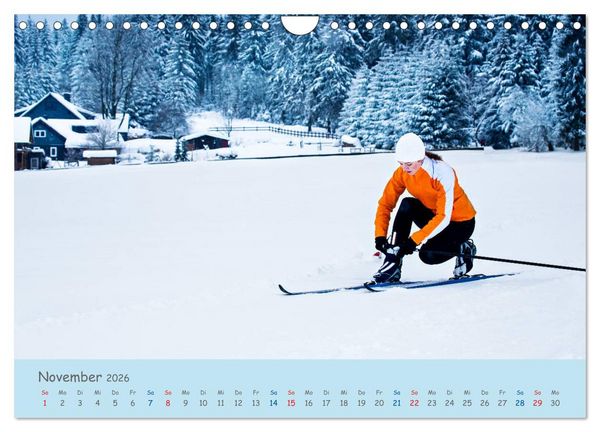 Produktbild: Langlaufen - f&uuml;r K&ouml;rper und Seele (Wandkalender 2026 DIN A4 quer), CALVENDO Monatskalender