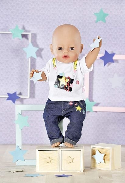 Produktbild: Dolly Moda Jeanshose+Shirt Sterne 43