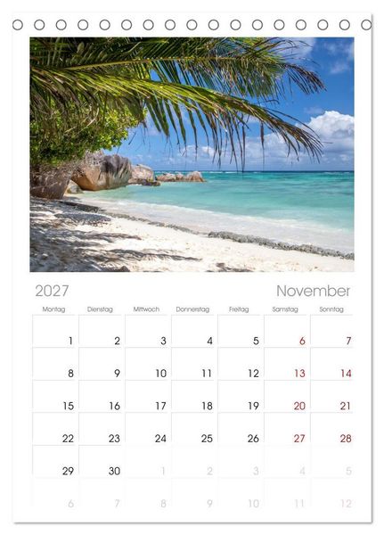 Produktbild: Tischplaner 2027 - Seychellen - Trauminseln im Indischen Ozean (A5 Tischkalender zum Aufstellen) CALVENDO