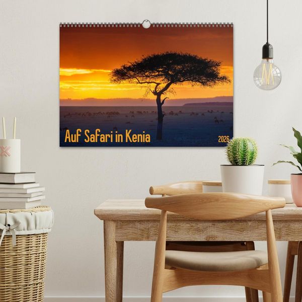 Produktbild: Auf Safari in Kenia 2026 (Wandkalender 2026 DIN A3 quer), CALVENDO Monatskalender