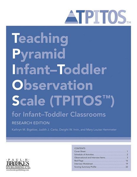 Produktbild: Teaching Pyramid Infant-Toddler Observation Scale (Tpitos(tm)) for Infant-Toddler Classrooms, Research Edition